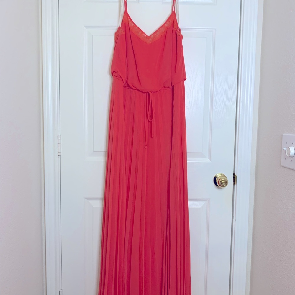 Size 16 Coral Bisou Bisou Maxi Dress